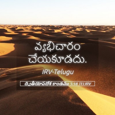Picture 05 - ద్వితీయోపదేశ కాండము 5:18 TELIRV - వ్యభిచారం - Bible Verse Picture
