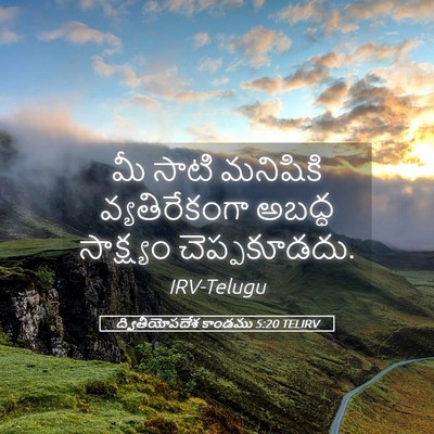 Picture 05 - ద్వితీయోపదేశ కాండము 5:20 TELIRV - మీ సాటి మనిషికి - Bible Verse Picture