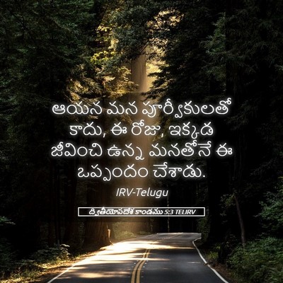 Picture 05 - ద్వితీయోపదేశ కాండము 5:3 TELIRV - ఆయన మన - Bible Verse Picture