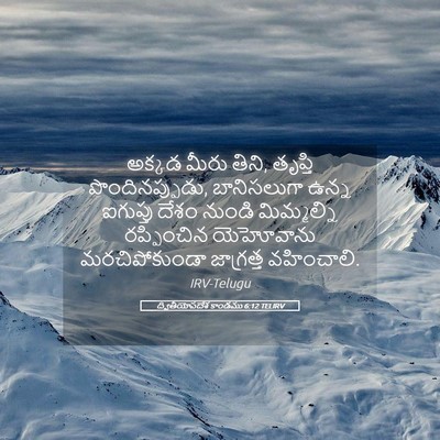 Picture 05 - ద్వితీయోపదేశ కాండము 6:12 TELIRV - అక్కడ మీరు తిని, - Bible Verse Picture