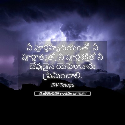 Picture 05 - ద్వితీయోపదేశ కాండము 6:5 TELIRV - నీ పూర్ణహృదయంతో, - Bible Verse Picture