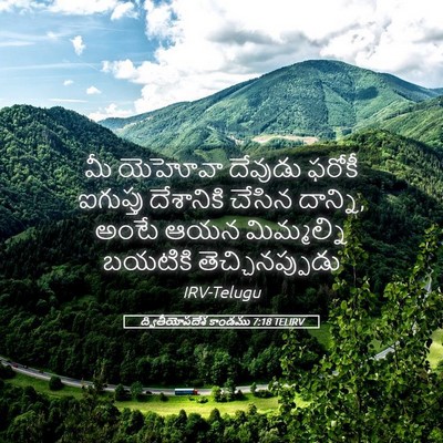 Picture 05 - ద్వితీయోపదేశ కాండము 7:18 TELIRV - మీ యెహోవా దేవుడు - Bible Verse Picture