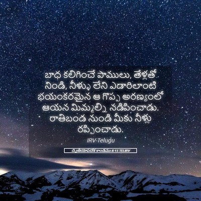 Picture 05 - ద్వితీయోపదేశ కాండము 8:15 TELIRV - బాధ కలిగించే - Bible Verse Picture