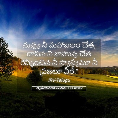 Picture 05 - ద్వితీయోపదేశ కాండము 9:29 TELIRV - నువ్వు నీ మహాబలం - Bible Verse Picture