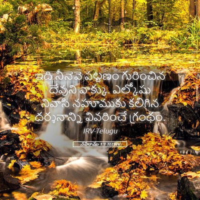Picture 05 - నహూము 1:1 TELIRV - ఇది నీనెవె పట్టణం - Bible Verse Picture