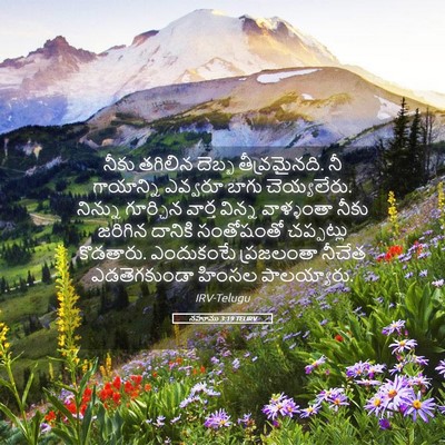 Picture 05 - నహూము 3:19 TELIRV - నీకు తగిలిన దెబ్బ - Bible Verse Picture