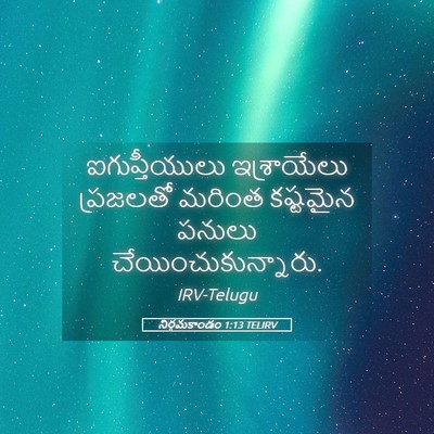 Picture 05 - నిర్గమకాండం 1:13 TELIRV - ఐగుప్తీయులు - Bible Verse Picture
