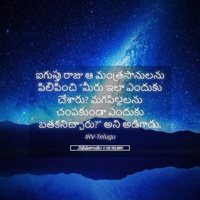 Picture 05 - నిర్గమకాండం 1:18 TELIRV - ఐగుప్తు రాజు ఆ - Bible Verse Picture