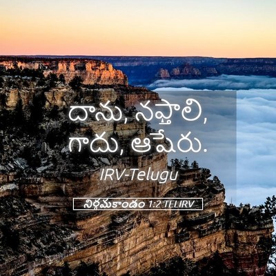 Picture 05 - నిర్గమకాండం 1:2 TELIRV - దాను, నఫ్తాలి, - Bible Verse Picture