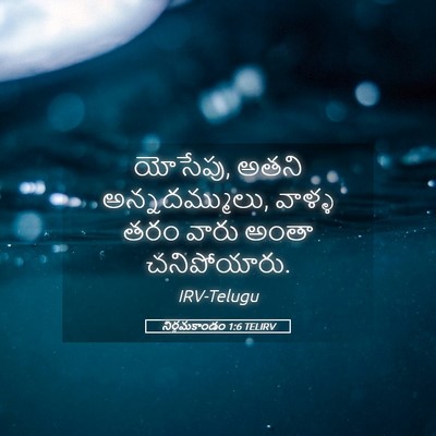Picture 05 - నిర్గమకాండం 1:6 TELIRV - యోసేపు, అతని - Bible Verse Picture