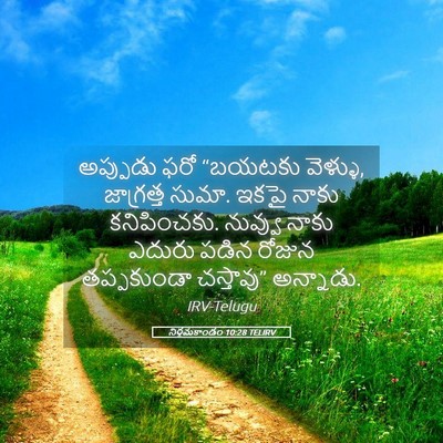 Picture 05 - నిర్గమకాండం 10:28 TELIRV - అప్పుడు ఫరో - Bible Verse Picture