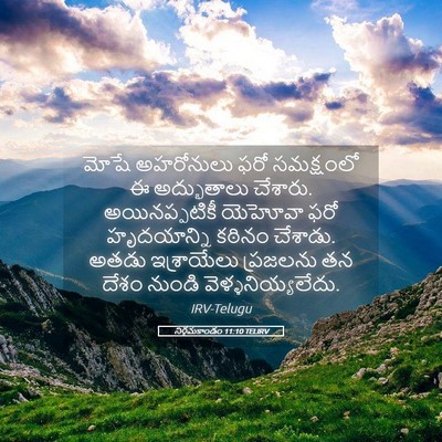 Picture 05 - నిర్గమకాండం 11:10 TELIRV - మోషే అహరోనులు ఫరో - Bible Verse Picture