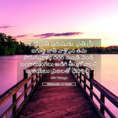 Picture 05 - నిర్గమకాండం 11:2 TELIRV - కాబట్టి ప్రతి - Bible Verse Picture