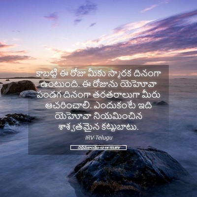 Picture 05 - నిర్గమకాండం 12:14 TELIRV - కాబట్టి ఈ రోజు - Bible Verse Picture