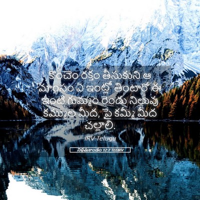 Picture 05 - నిర్గమకాండం 12:7 TELIRV - కొంచెం రక్తం - Bible Verse Picture