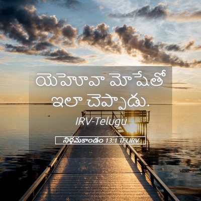 Picture 05 - నిర్గమకాండం 13:1 TELIRV - యెహోవా మోషేతో ఇలా - Bible Verse Picture