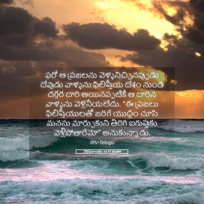 Picture 05 - నిర్గమకాండం 13:17 TELIRV - ఫరో ఆ ప్రజలను - Bible Verse Picture