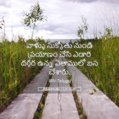 Picture 05 - నిర్గమకాండం 13:20 TELIRV - వాళ్ళు సుక్కోతు - Bible Verse Picture