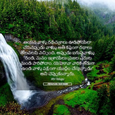 Picture 05 - నిర్గమకాండం 14:25 TELIRV - ఆయన వాళ్ళ - Bible Verse Picture