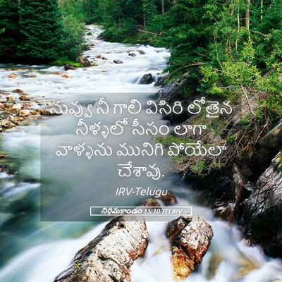Picture 05 - నిర్గమకాండం 15:10 TELIRV - నువ్వు నీ గాలి - Bible Verse Picture