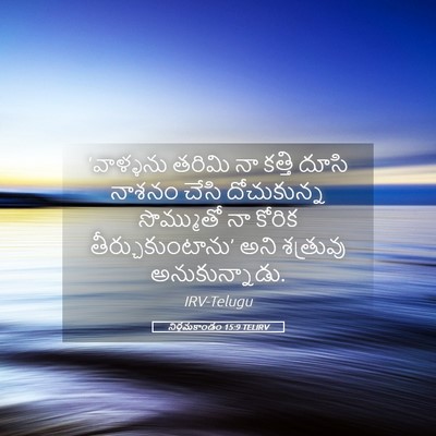 Picture 05 - నిర్గమకాండం 15:9 TELIRV - ‘వాళ్ళను తరిమి నా - Bible Verse Picture