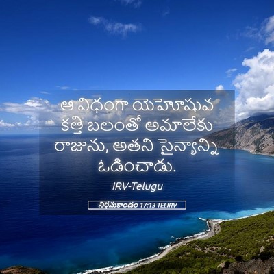 Picture 05 - నిర్గమకాండం 17:13 TELIRV - ఆ విధంగా యెహోషువ - Bible Verse Picture