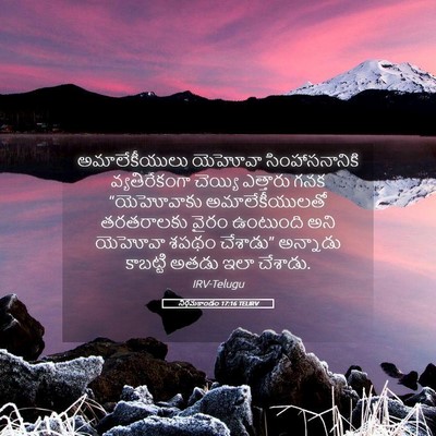 Picture 05 - నిర్గమకాండం 17:16 TELIRV - అమాలేకీయులు - Bible Verse Picture