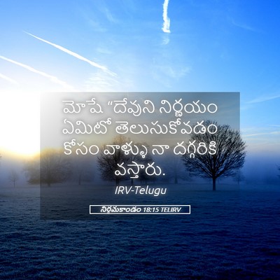 Picture 05 - నిర్గమకాండం 18:15 TELIRV - మోషే “దేవుని - Bible Verse Picture