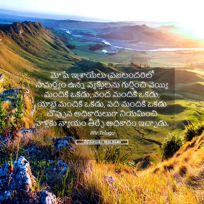 Picture 05 - నిర్గమకాండం 18:25 TELIRV - మోషే ఇశ్రాయేలు - Bible Verse Picture