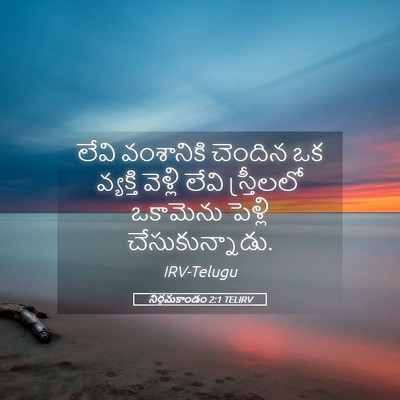 Picture 05 - నిర్గమకాండం 2:1 TELIRV - లేవి వంశానికి - Bible Verse Picture