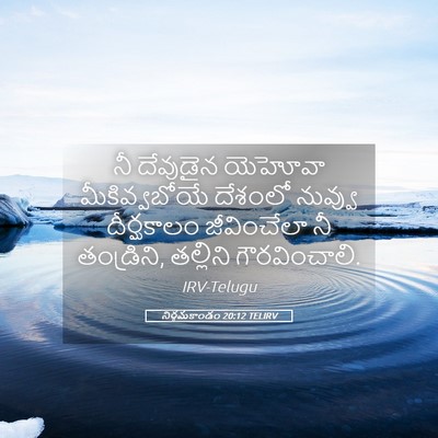 Picture 05 - నిర్గమకాండం 20:12 TELIRV - నీ దేవుడైన యెహోవా - Bible Verse Picture