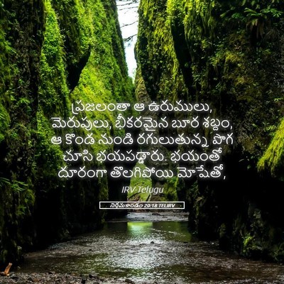 Picture 05 - నిర్గమకాండం 20:18 TELIRV - ప్రజలంతా ఆ - Bible Verse Picture