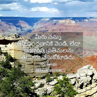 Picture 05 - నిర్గమకాండం 20:23 TELIRV - మీరు నన్ను - Bible Verse Picture