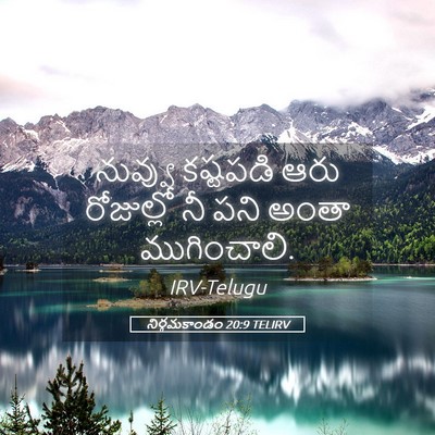 Picture 05 - నిర్గమకాండం 20:9 TELIRV - నువ్వు కష్టపడి - Bible Verse Picture