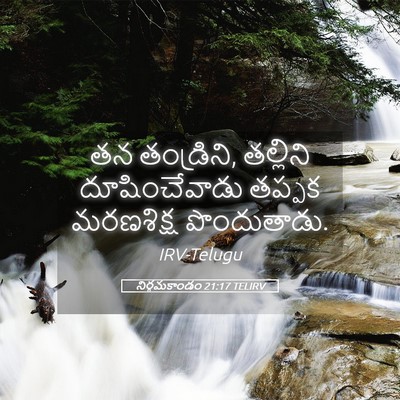 Picture 05 - నిర్గమకాండం 21:17 TELIRV - తన తండ్రిని, - Bible Verse Picture