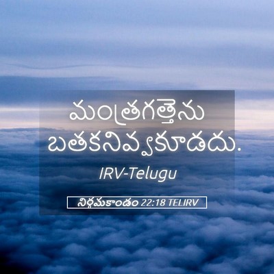 Picture 05 - నిర్గమకాండం 22:18 TELIRV - మంత్రగత్తెను - Bible Verse Picture