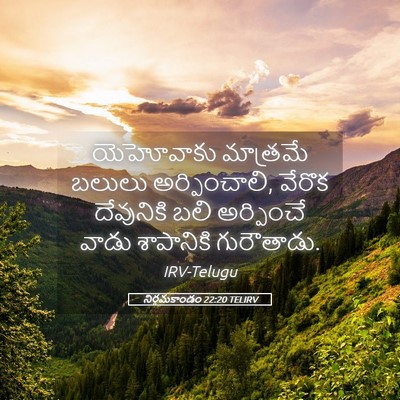 Picture 05 - నిర్గమకాండం 22:20 TELIRV - యెహోవాకు మాత్రమే - Bible Verse Picture