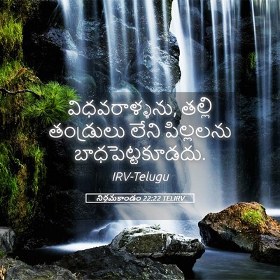 Picture 05 - నిర్గమకాండం 22:22 TELIRV - విధవరాళ్ళను, - Bible Verse Picture