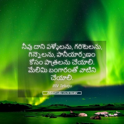 Picture 05 - నిర్గమకాండం 25:29 TELIRV - నీవు దాని - Bible Verse Picture