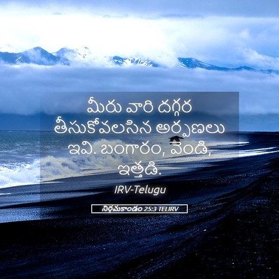Picture 05 - నిర్గమకాండం 25:3 TELIRV - మీరు వారి దగ్గర - Bible Verse Picture