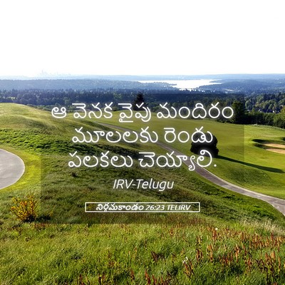Picture 05 - నిర్గమకాండం 26:23 TELIRV - ఆ వెనక వైపు మందిరం - Bible Verse Picture