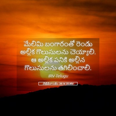 Picture 05 - నిర్గమకాండం 28:14 TELIRV - మేలిమి బంగారంతో - Bible Verse Picture