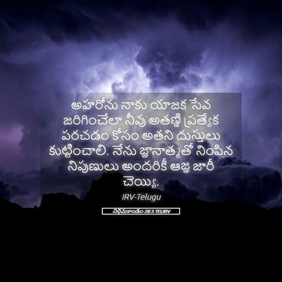 Picture 05 - నిర్గమకాండం 28:3 TELIRV - అహరోను నాకు యాజక - Bible Verse Picture
