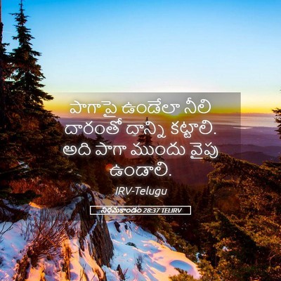 Picture 05 - నిర్గమకాండం 28:37 TELIRV - పాగాపై ఉండేలా - Bible Verse Picture