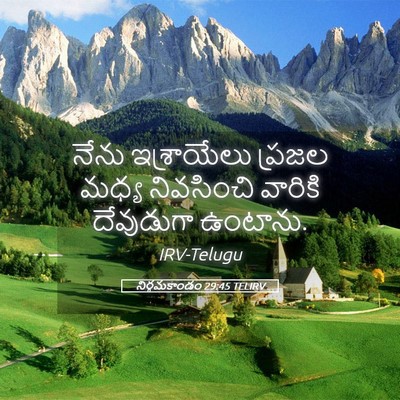 Picture 05 - నిర్గమకాండం 29:45 TELIRV - నేను ఇశ్రాయేలు - Bible Verse Picture