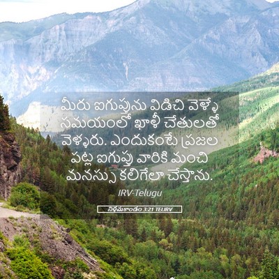 Picture 05 - నిర్గమకాండం 3:21 TELIRV - మీరు ఐగుప్తును - Bible Verse Picture