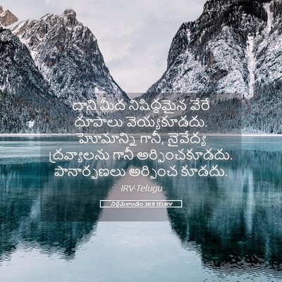 Picture 05 - నిర్గమకాండం 30:9 TELIRV - దాని మీద - Bible Verse Picture
