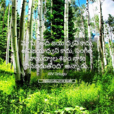 Picture 05 - నిర్గమకాండం 32:18 TELIRV - మోషే “అది జయ ధ్వని - Bible Verse Picture