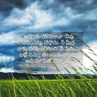 Picture 05 - నిర్గమకాండం 33:17 TELIRV - అప్పుడు యెహోవా - Bible Verse Picture