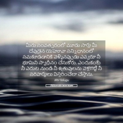 Picture 05 - నిర్గమకాండం 34:24 TELIRV - మీరు సంవత్సరంలో - Bible Verse Picture